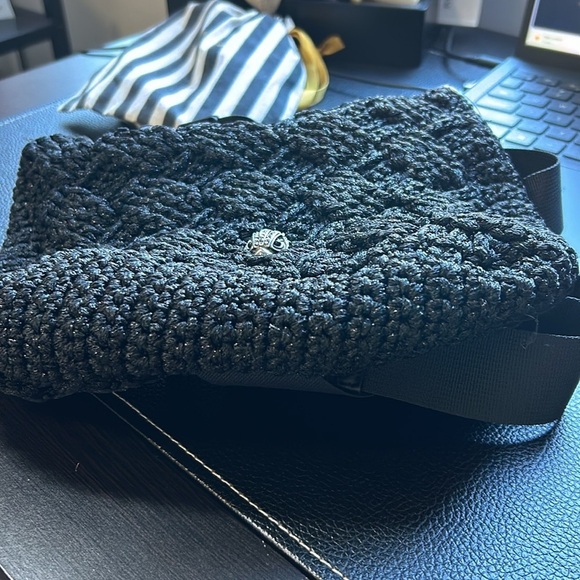 Kurt Geiger London Crochet Crossbody Bag Rainbow Coin Pouch Black Eagle NEW - Picture 13 of 13